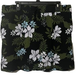 Speedo Women's Floral Black Swim Skort, XL